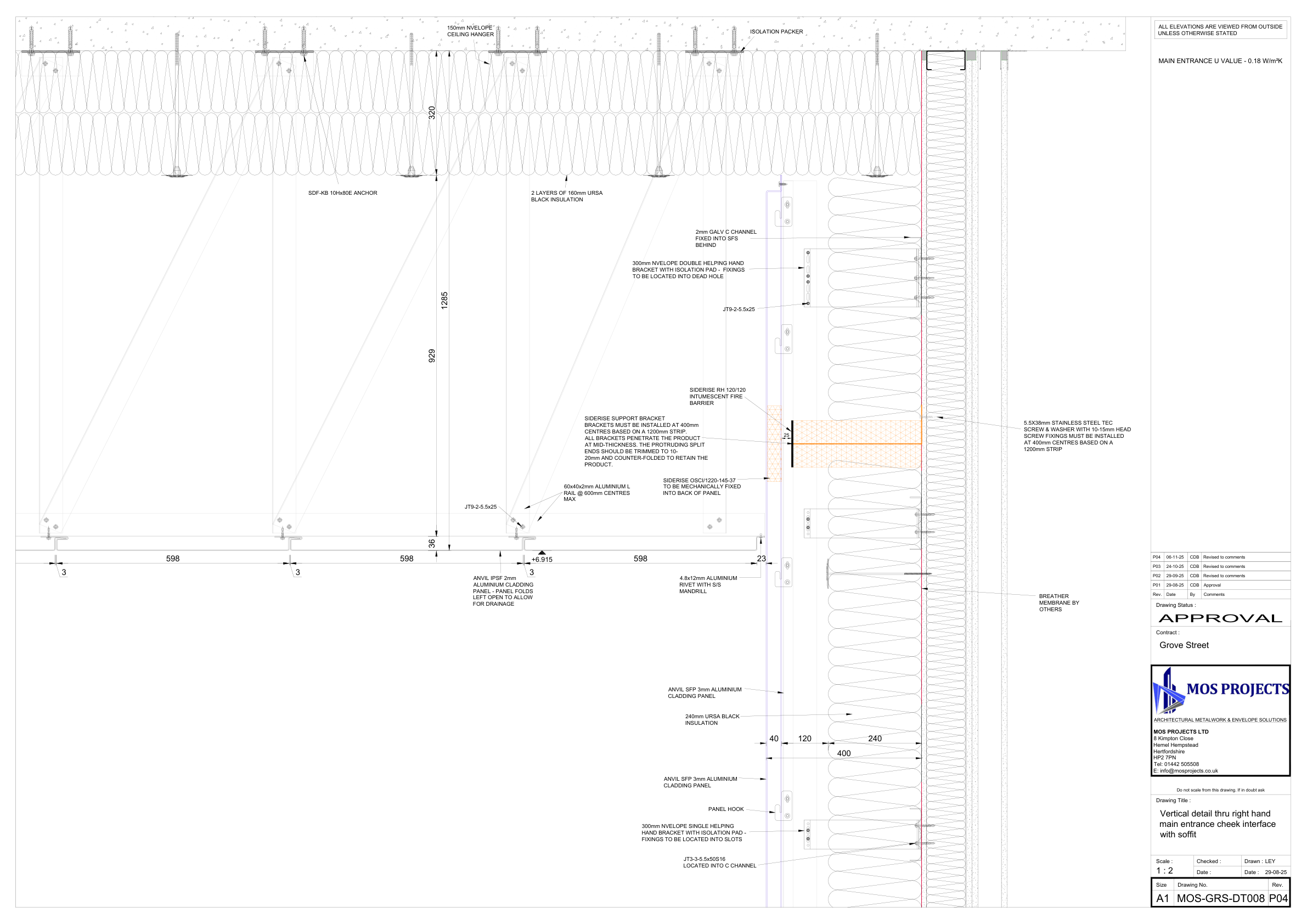 Façade detailing drawing